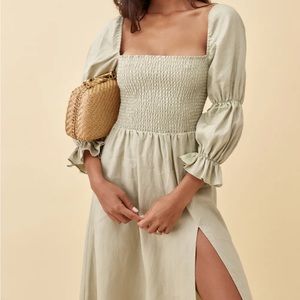 Reformation Hyland Linen Dress